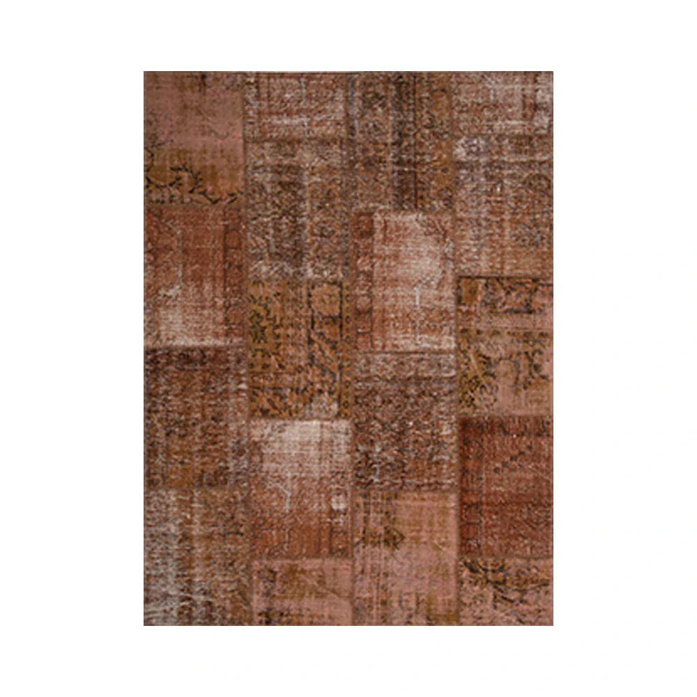 LIVARA 160/200cm Elegant Vintage Loop-Pile Rug Waterproof Stain-Resistant Anti-Static Soft & Durable - Brick Red