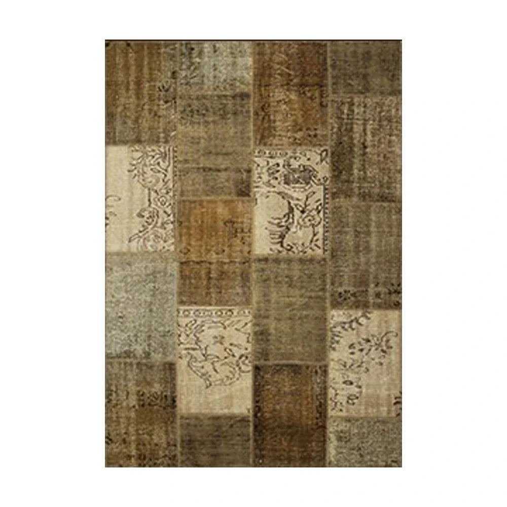 LIVARA 160/200cm Elegant Vintage Loop-Pile Rug Waterproof Stain-Resistant Anti-Static Soft & Durable - Brown