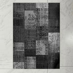 LIVARA 160/200cm Elegant Vintage Loop-Pile Rug Waterproof Stain-Resistant Anti-Static Soft & Durable - Black