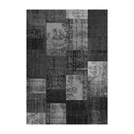 LIVARA 160/200cm Elegant Vintage Loop-Pile Rug Waterproof Stain-Resistant Anti-Static Soft & Durable - Black