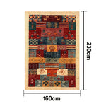 LIVARA 160/200cm Gabbeh Multi-Color Loop-Pile Rug - Upgraded Non-Slip Eco Cotton-Latex Backing - Waterproof Stain-Resistant Soft & Durable - Multi-Color