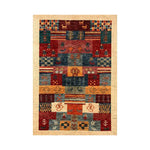 LIVARA 160/200cm Gabbeh Multi-Color Loop-Pile Rug - Upgraded Non-Slip Eco Cotton-Latex Backing - Waterproof Stain-Resistant Soft & Durable - Multi-Color