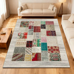 LIVARA 160/200cm Loop-Pile Rug - Upgraded Non-Slip Eco Cotton-Latex Backing - Waterproof Stain-Resistant Soft & Durable - Light Grey