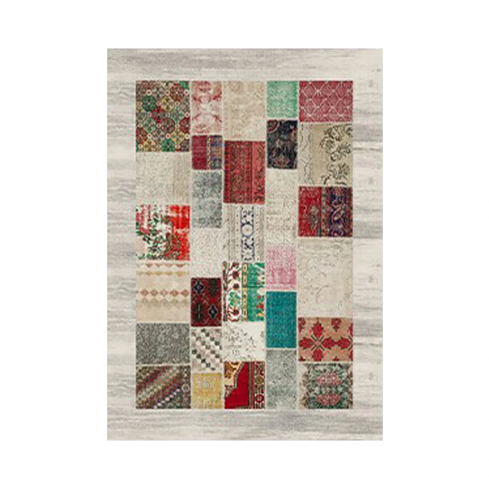 LIVARA 160/200cm Loop-Pile Rug - Upgraded Non-Slip Eco Cotton-Latex Backing - Waterproof Stain-Resistant Soft & Durable - Light Grey