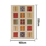 LIVARA 160/200cm Loop-Pile Rug - Upgraded Non-Slip Eco Cotton-Latex Backing - Waterproof, Stain-Resistant, Soft & Durable - Beige Multi-Color