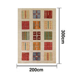 LIVARA 160/200cm Loop-Pile Rug - Upgraded Non-Slip Eco Cotton-Latex Backing - Waterproof, Stain-Resistant, Soft & Durable - Beige Multi-Color