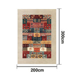 LIVARA 160/200cm Loop-Pile Rug - Upgraded Non-Slip Eco Cotton-Latex Backing - Waterproof Stain-Resistant Soft & Durable - Tribal Multi-Color
