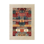 LIVARA 160/200cm Loop-Pile Rug - Upgraded Non-Slip Eco Cotton-Latex Backing - Waterproof Stain-Resistant Soft & Durable - Tribal Multi-Color