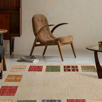 LIVARA 160/200cm Loop-Pile Rug - Upgraded Non-Slip Eco Cotton-Latex Backing - Waterproof Stain-Resistant Soft & Durable - Border Multi-Color