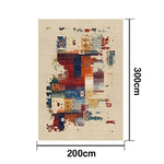 LIVARA 160/200cm Loop-Pile Rug - Upgraded Non-Slip Eco Cotton-Latex Backing - Waterproof Stain-Resistant Soft & Durable - Abstract Multi-Color