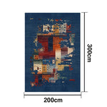 LIVARA 160/200cm Loop-Pile Rug - Upgraded Non-Slip Eco Cotton-Latex Backing - Waterproof Stain-Resistant Soft & Durable - Blue