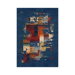 LIVARA 160/200cm Loop-Pile Rug - Upgraded Non-Slip Eco Cotton-Latex Backing - Waterproof Stain-Resistant Soft & Durable - Blue