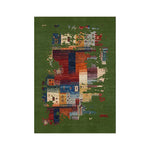 LIVARA 160/200cm Loop-Pile Rug - Upgraded Non-Slip Eco Cotton-Latex Backing - Waterproof Stain-Resistant Soft & Durable - Green