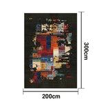 LIVARA 160/200cm Loop-Pile Rug - Upgraded Non-Slip Eco Cotton-Latex Backing - Waterproof Stain-Resistant Soft & Durable - Black