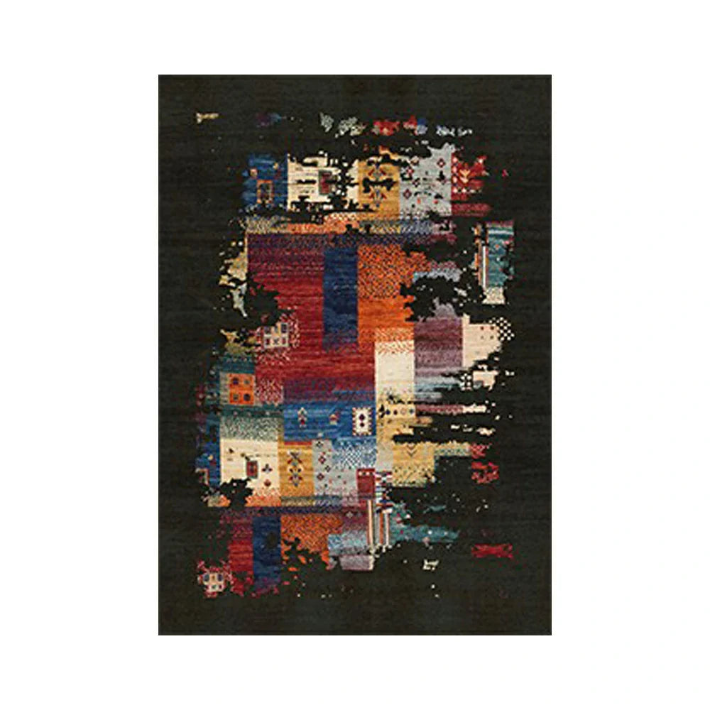 LIVARA 160/200cm Loop-Pile Rug - Upgraded Non-Slip Eco Cotton-Latex Backing - Waterproof Stain-Resistant Soft & Durable - Black