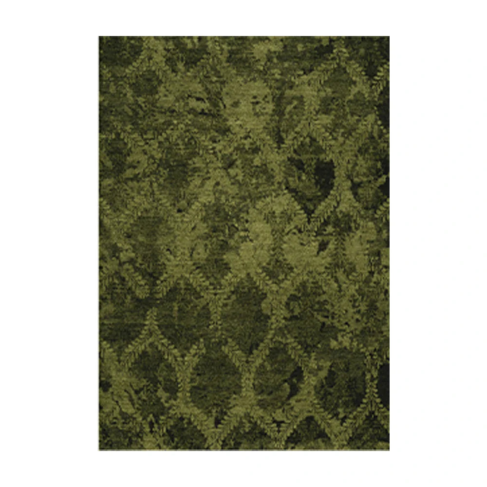 LIVARA 160/200cm Loop-Pile Rug Non-Slip Eco Cotton-Latex Backing Soft & Durable Easy to Clean - Fern Moss Green
