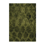 LIVARA 160/200cm Loop-Pile Rug Non-Slip Eco Cotton-Latex Backing Soft & Durable Easy to Clean - Fern Moss Green