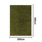 LIVARA 160/200cm Loop-Pile Rug Non-Slip Eco Cotton-Latex Backing Soft & Durable Easy to Clean - Forest Deep Green