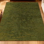 LIVARA 160/200cm Loop-Pile Rug Non-Slip Eco Cotton-Latex Backing Soft & Durable Easy to Clean - Forest Deep Green
