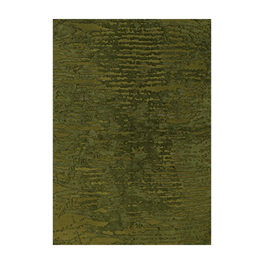 LIVARA 160/200cm Loop-Pile Rug Non-Slip Eco Cotton-Latex Backing Soft & Durable Easy to Clean - Forest Deep Green