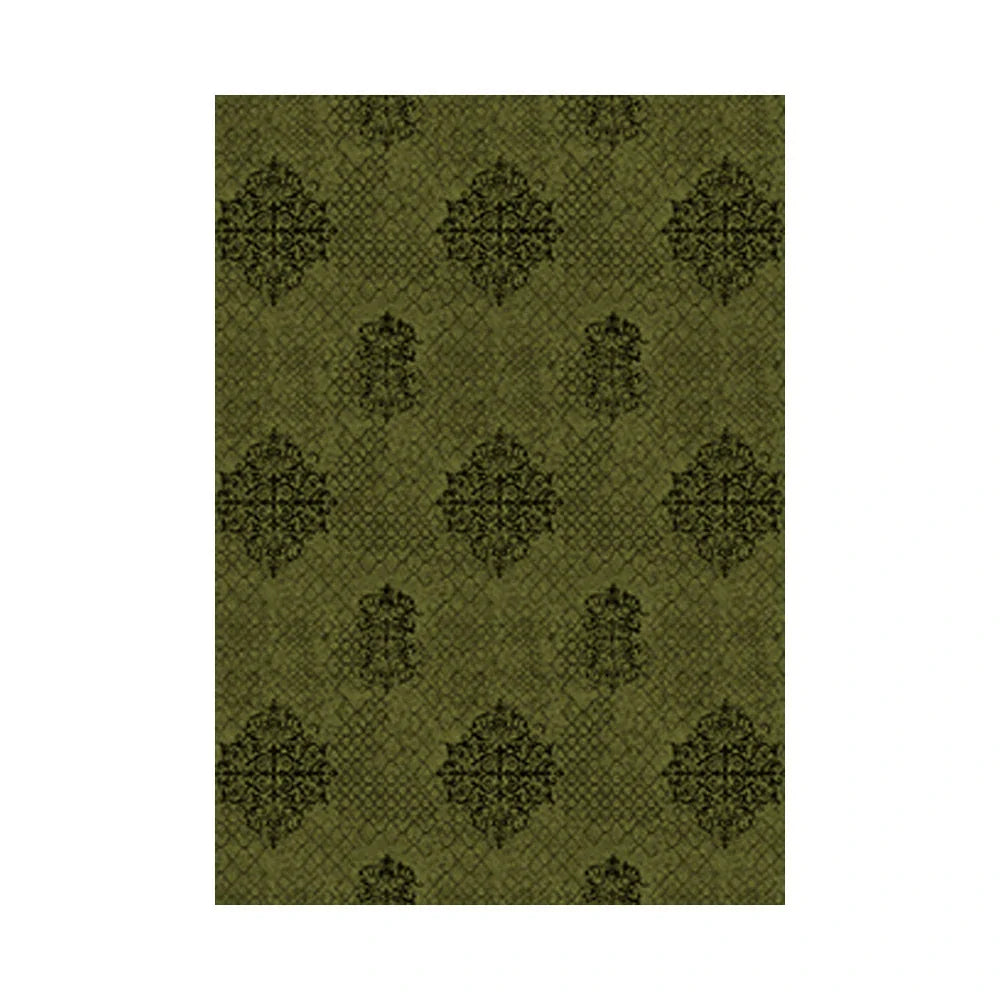 LIVARA 160/200cm Loop-Pile Rug - Non-Slip Eco Cotton-Latex Backing Easy to Clean Soft & Durable - Retro Dark Sage