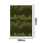 LIVARA 160/200cm Nature-Wave Loop-Pile Rug Non-Slip Eco Cotton-Latex Backing Soft & Durable Easy to Clean - Forest Green