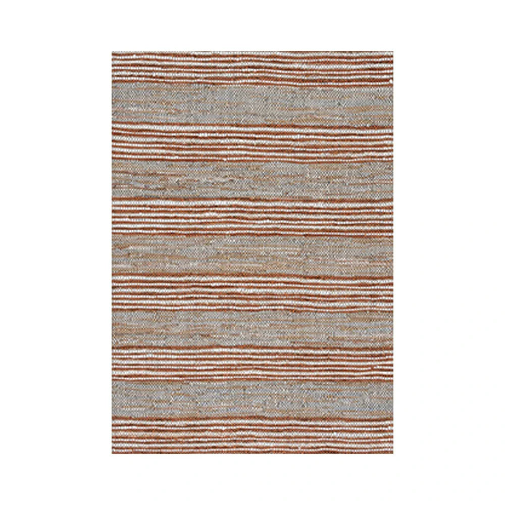 LIVARA 160/200cm Stripe-Texture Loop-Pile Rug Soft & Durable Easy to Clean Non-Slip Eco Cotton-Latex Backing - Terra Grey Mix