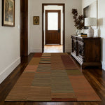LIVARA 160/200cm Gabbeh Stripe-Patch Loop-Pile Rug Upgraded Non-Slip Waterproof Soft & Durable ¡§C Warm Multi