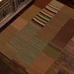LIVARA 160/200cm Gabbeh Stripe-Patch Loop-Pile Rug Upgraded Non-Slip Waterproof Soft & Durable ¡§C Warm Multi
