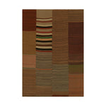 LIVARA 160/200cm Gabbeh Stripe-Patch Loop-Pile Rug Upgraded Non-Slip Waterproof Soft & Durable ¡§C Warm Multi