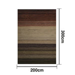 LIVARA 160/200cm Gabbeh Gradient-Stripe Loop-Pile Rug Non-Slip Waterproof ¡§C Dark Earth Tone
