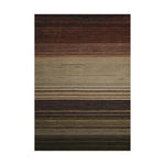 LIVARA 160/200cm Gabbeh Gradient-Stripe Loop-Pile Rug Non-Slip Waterproof ¡§C Dark Earth Tone