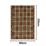 LIVARA 160/200cm Gabbeh Checker Loop-Pile Rug ¡§C Non-Slip Waterproof, Terracotta Brown