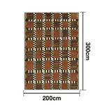 LIVARA 160/200cm Gabbeh Checker Loop-Pile Rug ¡§C Non-Slip Waterproof, Terracotta Brown