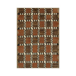 LIVARA 160/200cm Gabbeh Checker Loop-Pile Rug ¡§C Non-Slip Waterproof, Terracotta Brown
