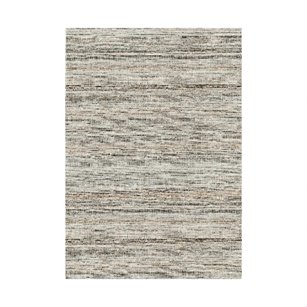 LIVARA 160/200cm Striped Loop-Pile Rug - Upgraded Non-Slip Eco Cotton-Latex Backing - Waterproof Stain-Resistant Soft & Durable - Grey Mix