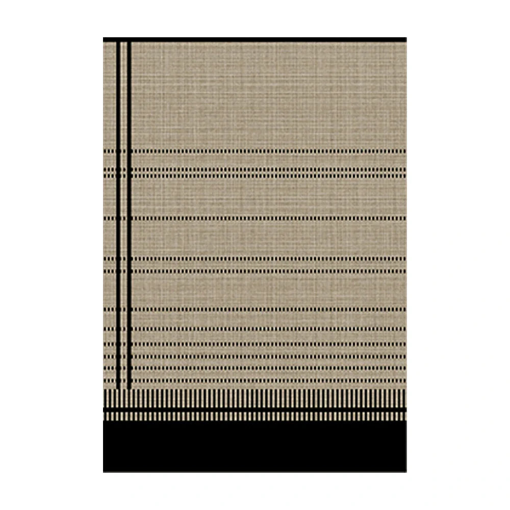LIVARA 160/200cm Modern Striped Loop-Pile Rug - Upgraded Non-Slip Eco Cotton-Latex Backing - Waterproof Stain-Resistant Soft & Durable - Black Beige