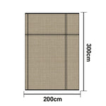 LIVARA 160/200cm Minimalist Line-Grid Loop-Pile Rug - Upgraded Non-Slip Eco Cotton-Latex Backing - Waterproof Stain-Resistant Soft & Durable - Beige Black