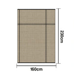 LIVARA 160/200cm Minimalist Line-Grid Loop-Pile Rug - Upgraded Non-Slip Eco Cotton-Latex Backing - Waterproof Stain-Resistant Soft & Durable - Beige Black