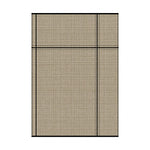 LIVARA 160/200cm Minimalist Line-Grid Loop-Pile Rug - Upgraded Non-Slip Eco Cotton-Latex Backing - Waterproof Stain-Resistant Soft & Durable - Beige Black