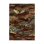 LIVARA 160/200cm Abstract Art Loop-Pile Rug - Upgraded Non-Slip Eco Cotton-Latex Backing - Waterproof Stain-Resistant Soft & Durable - Brown Teal