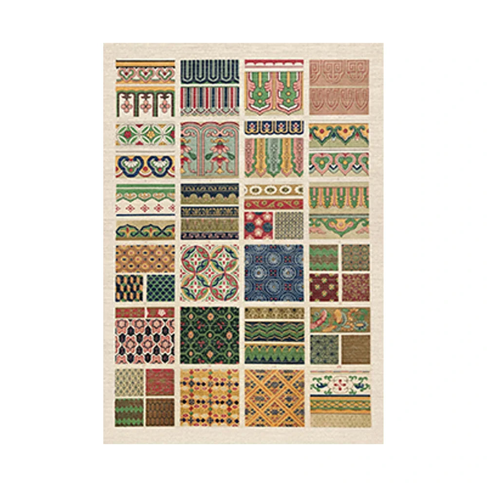 LIVARA 160/200cm Patchwork Vintage Pattern Loop-Pile Rug - Upgraded Non-Slip Eco Cotton-Latex Backing - Waterproof Stain-Resistant Soft & Durable - Multi-Color
