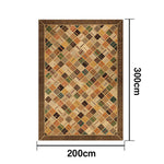 LIVARA 160/200cm Patchwork Multi-Color Loop-Pile Rug - Upgraded Non-Slip Eco Cotton-Latex Backing - Waterproof Stain-Resistant Soft & Durable - Multi-Color