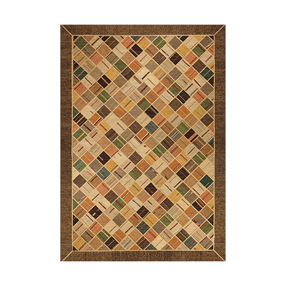 LIVARA 160/200cm Patchwork Multi-Color Loop-Pile Rug - Upgraded Non-Slip Eco Cotton-Latex Backing - Waterproof Stain-Resistant Soft & Durable - Multi-Color