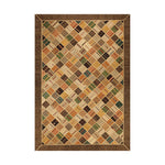 LIVARA 160/200cm Patchwork Multi-Color Loop-Pile Rug - Upgraded Non-Slip Eco Cotton-Latex Backing - Waterproof Stain-Resistant Soft & Durable - Multi-Color