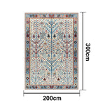 LIVARA 160/200cm Persian Gabbeh Pattern Loop-Pile Rug - Non-Slip Eco Cotton-Latex Backing - Waterproof Soft & Durable Stain-Resistant