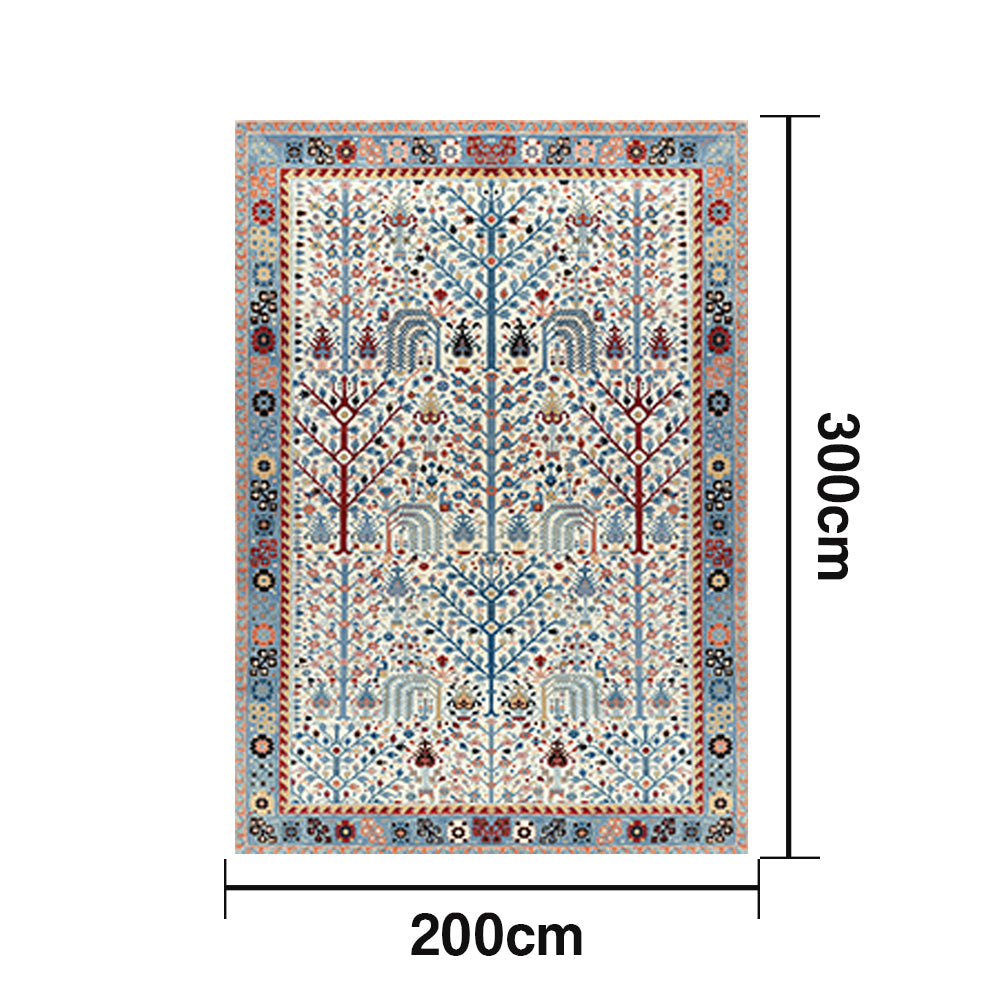 LIVARA 160/200cm Persian Gabbeh Pattern Loop-Pile Rug - Non-Slip Eco Cotton-Latex Backing - Waterproof Soft & Durable Stain-Resistant