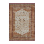LIVARA 160/200cm Gabbeh Vintage Loop-Pile Rug - Non-Slip Eco Cotton-Latex Backing - Waterproof Soft & Durable Stain-Resistant - Brown Multi-Color