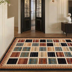 LIVARA 160/200cm Gabbeh Checkered Loop-Pile Rug - Non-Slip Eco Cotton-Latex Backing - Waterproof Soft & Durable Stain-Resistant