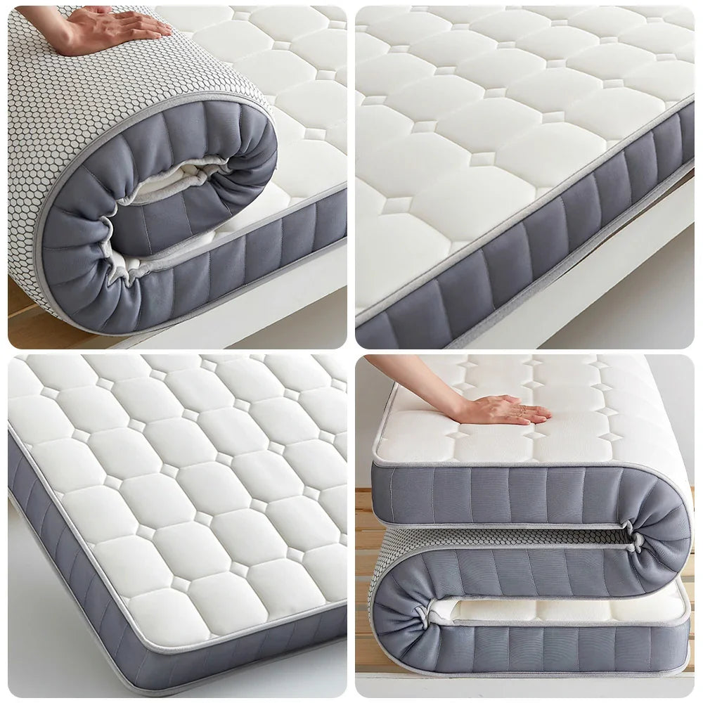 LIVARA Latex Support, Thick, Resilient Cotton 120/150/180cm Breathable 5.5cm - Memory Silk, - Foam Cover, Base Mattress Antibacterial Milk Non-Slip White